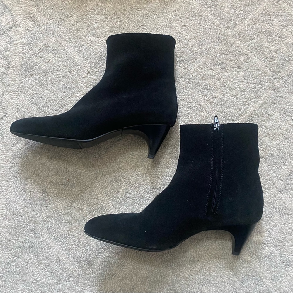 La CANADIENNE black suede pointed steel stiletto - Picture 3 of 9